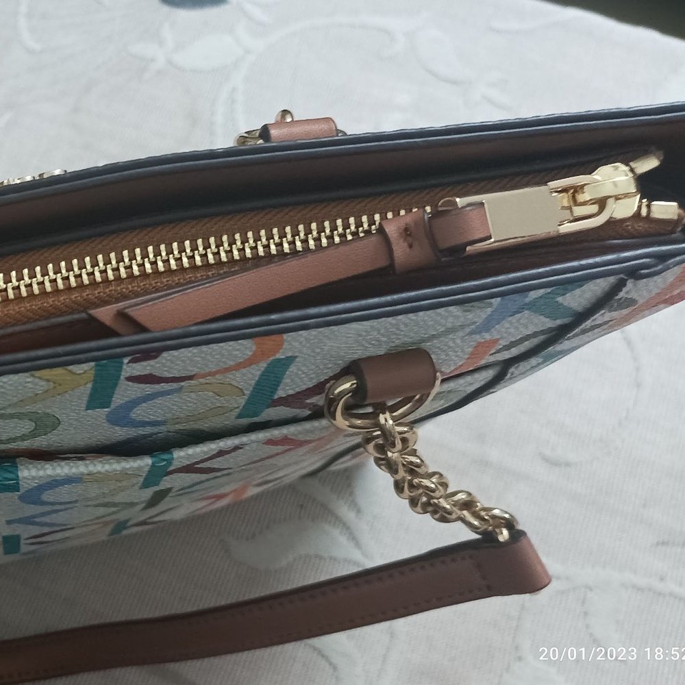 Authentic Calvin Klein coated PVC rainbow signature tote bag - Picture 10 of 14